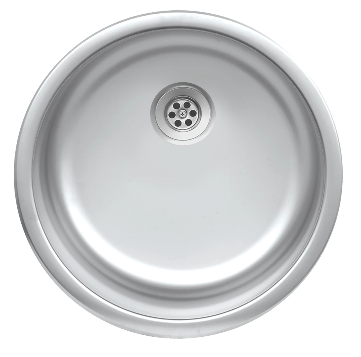 EVIDO RONDO rozsdamentes mosogató, kerek, egymedence, natúr, 44,6 cm átmérő, 1,5