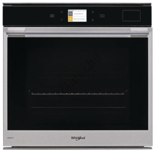 Whirlpool W9OS24S1P W Collection SHS- beépíthető gőzsütő, inox szegély, fekete full üveg, PIROLITIKUS 